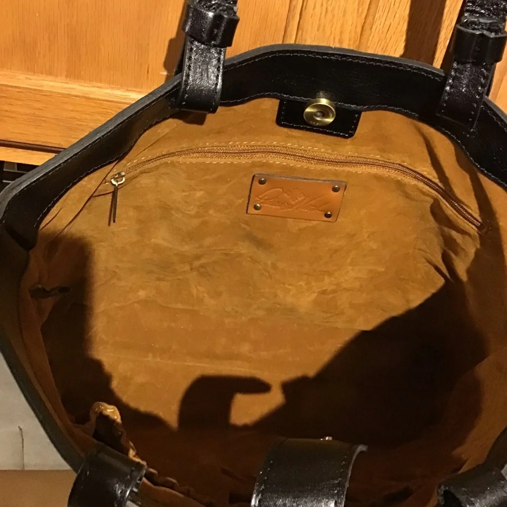 Patricia Nash Tote Bag Colorblock Danville Handbag black / brown